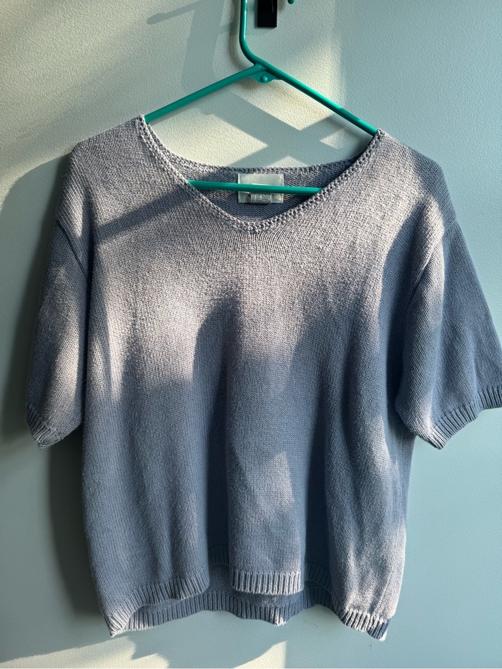 Light Purple Women's Short-Sleeve Knit Sweater